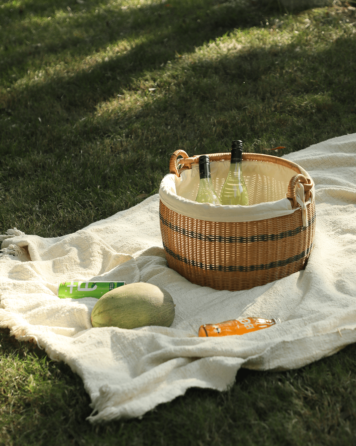 Panier cabas en rotin