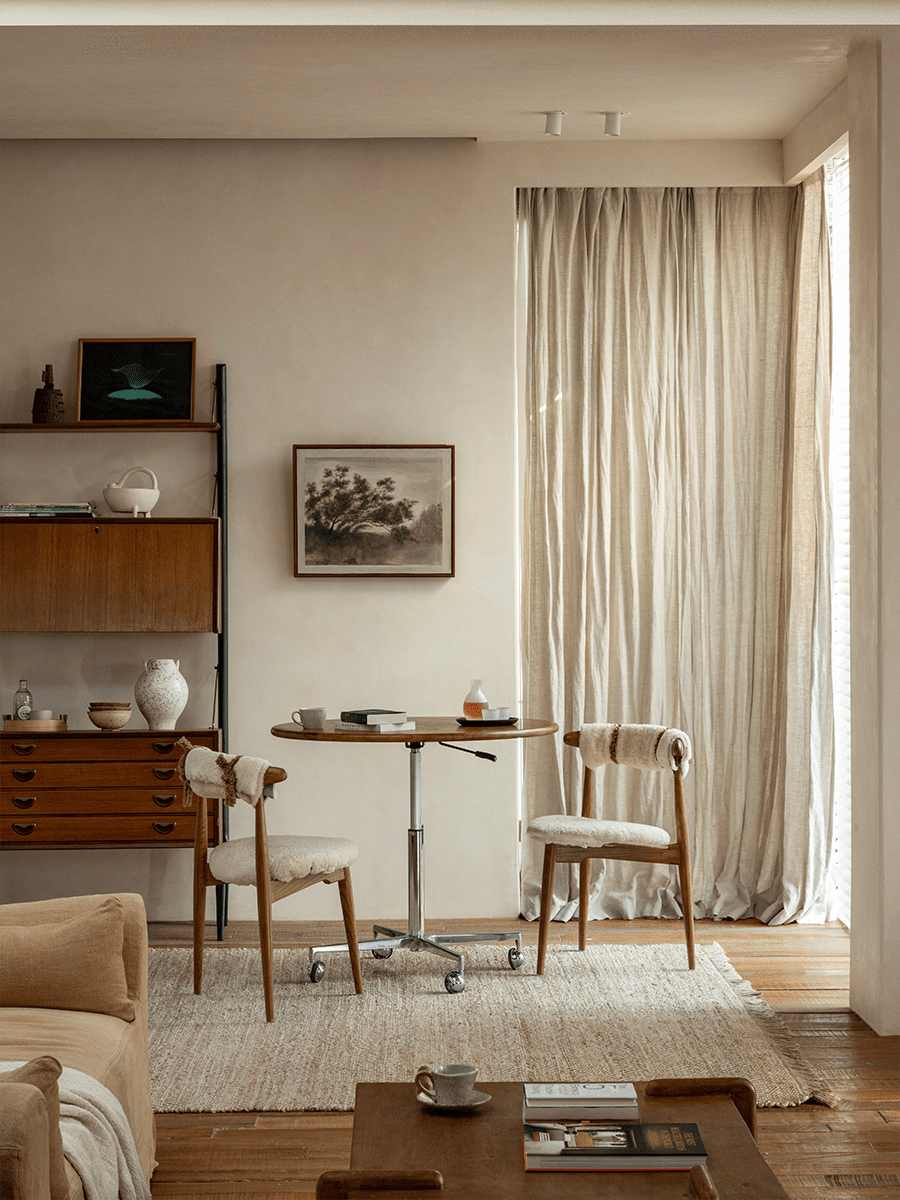 Chaise de salle à manger en forme de cœur