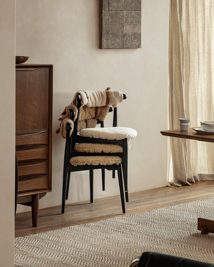 Chaise de salle à manger en forme de cœur