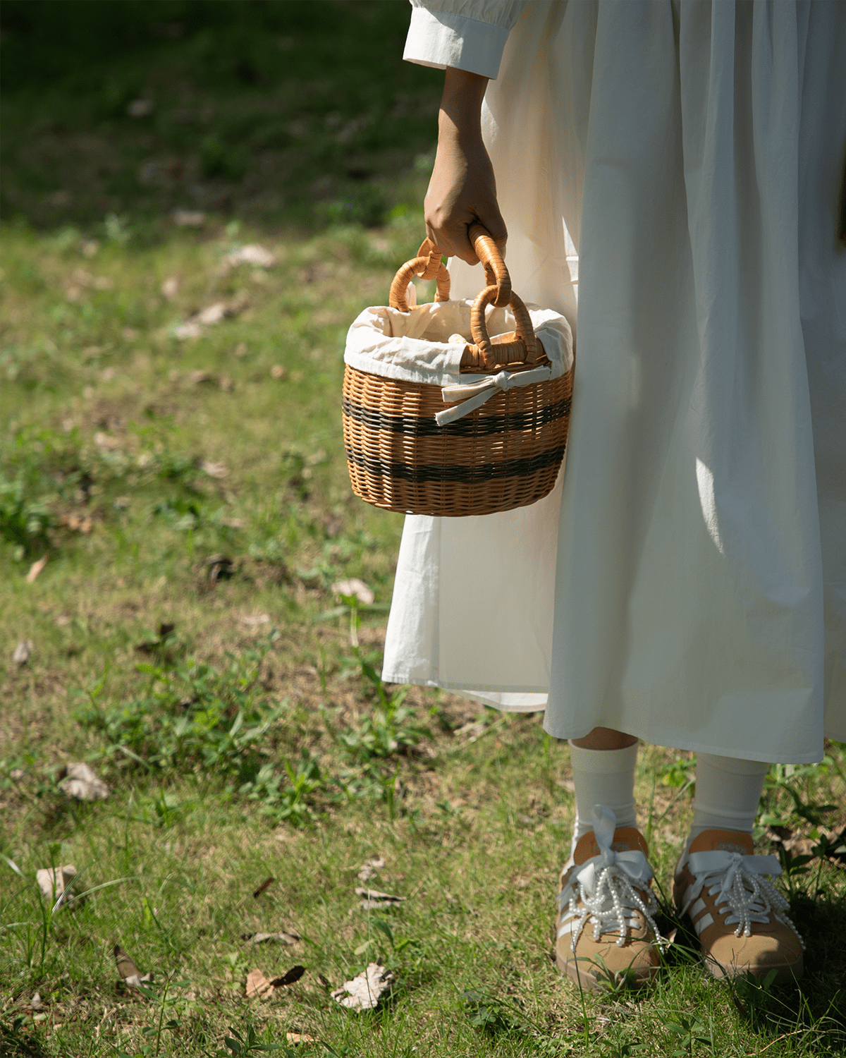 Panier cabas en rotin