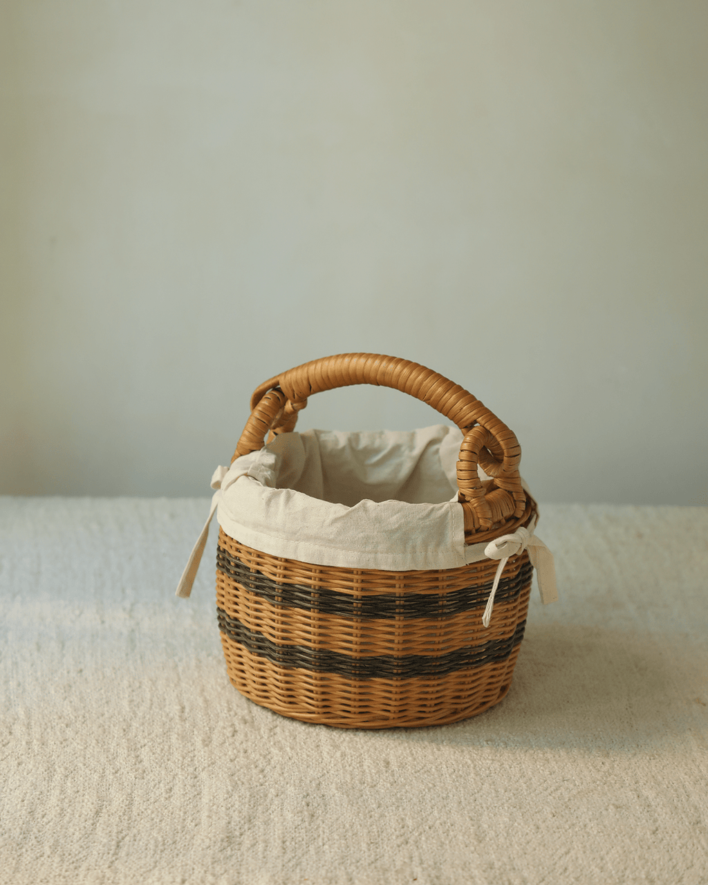 Panier cabas en rotin