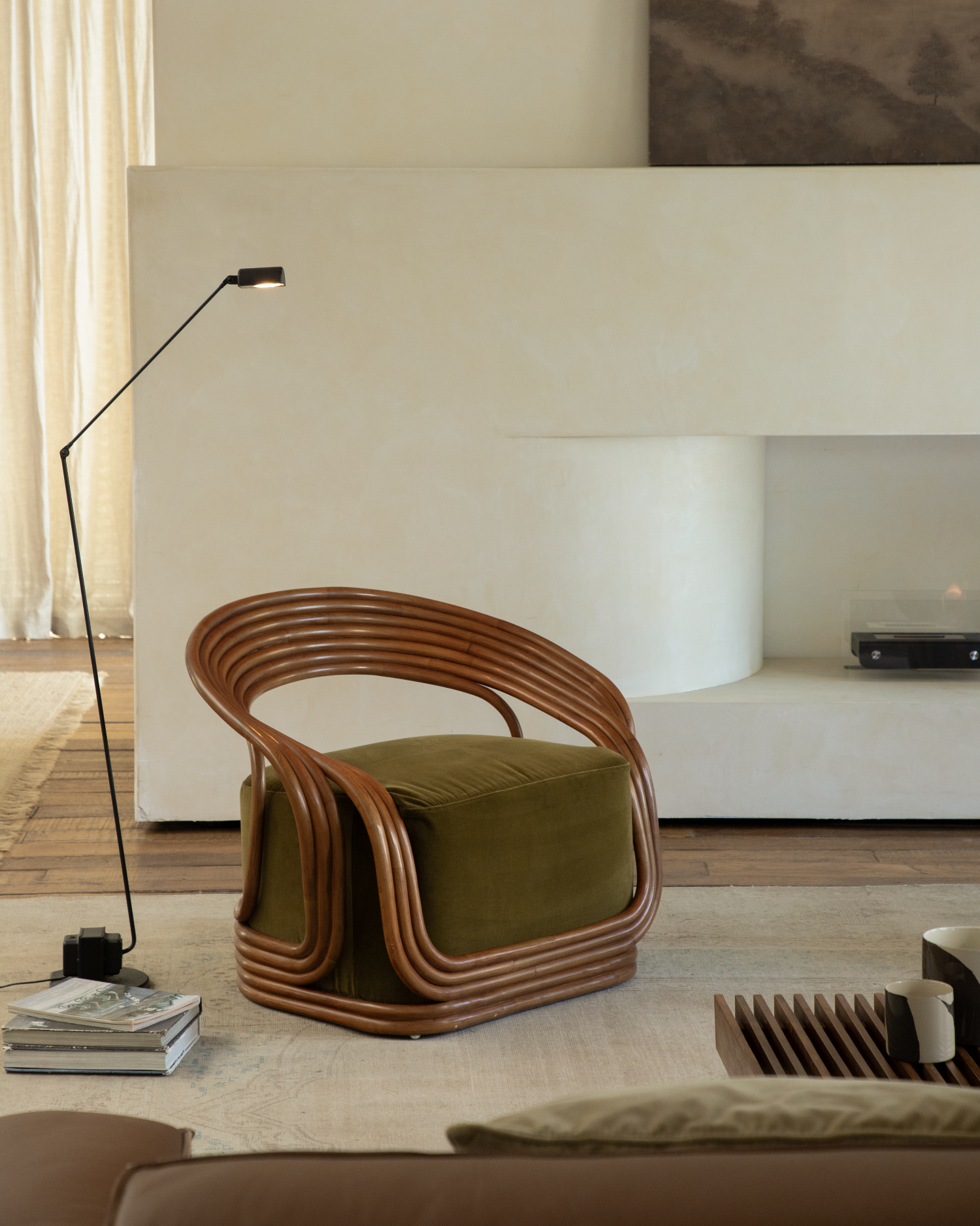 Fauteuil lounge en rotin Undina