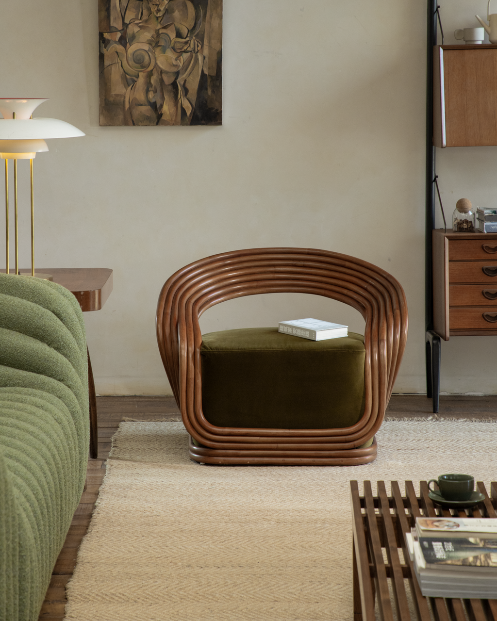 Fauteuil lounge en rotin Undina