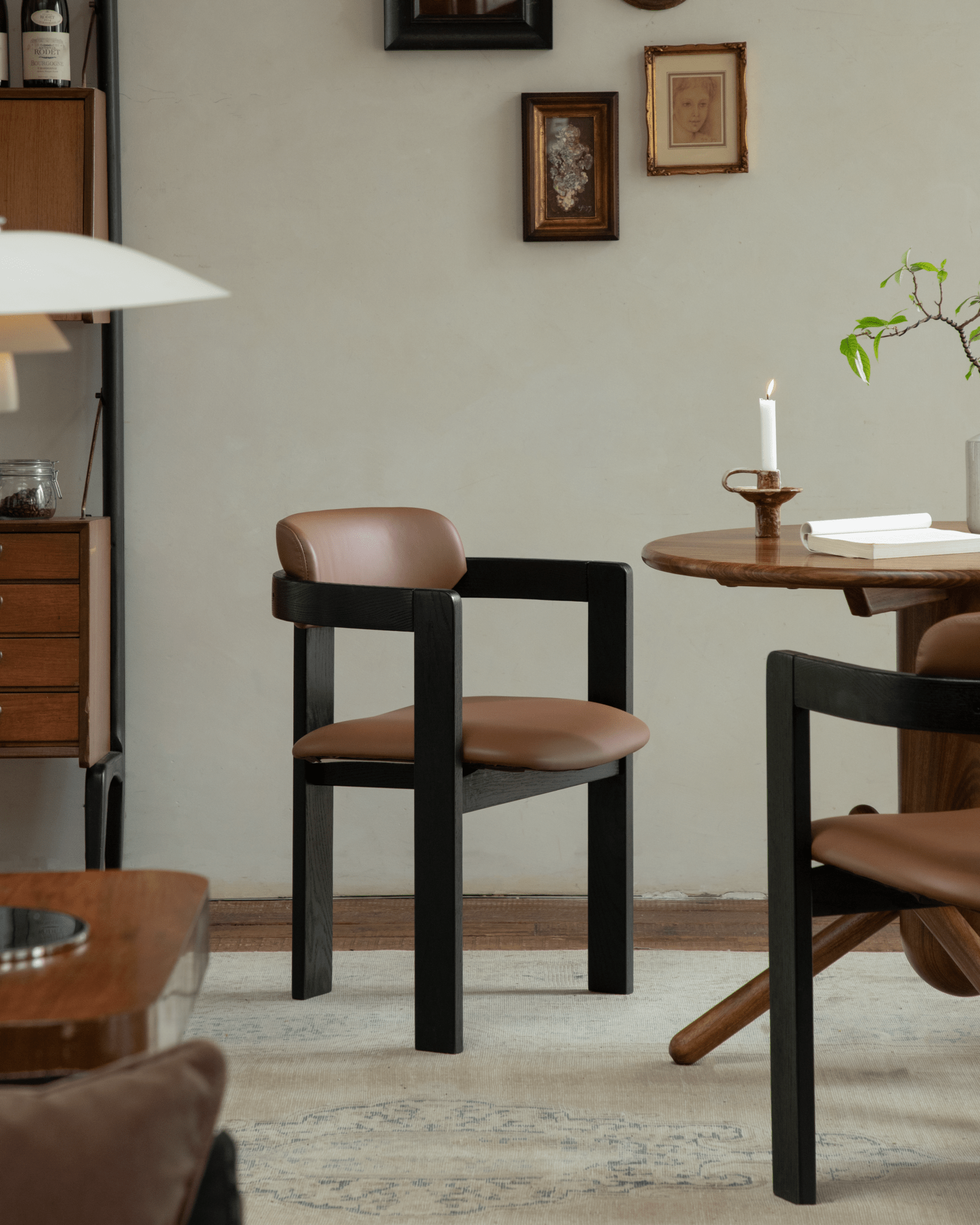 Fauteuil en cuir Pampelune