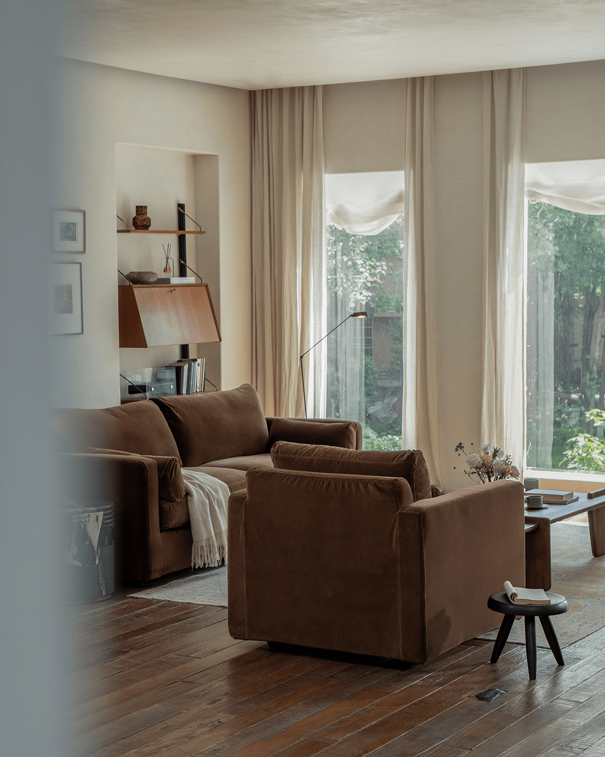 Fauteuil Sofia en velours