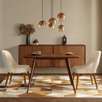 Chaises de salle à manger rembourrées INK IVY Nola avec dossier découpé (lot de 2)