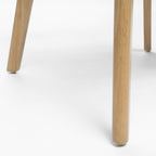 Chaise de salle à manger Abrielle en bois d'hévéa rembourrée de style milieu de siècle (lot de 2) par Christopher Knight Home