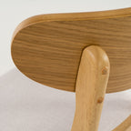 Chaise de salle à manger Abrielle en bois d'hévéa rembourrée de style milieu de siècle (lot de 2) par Christopher Knight Home