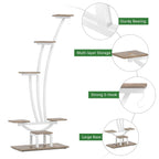 Support pour plantes d'intérieur, support à fleurs à 6 niveaux pour jardin - Lot de 2