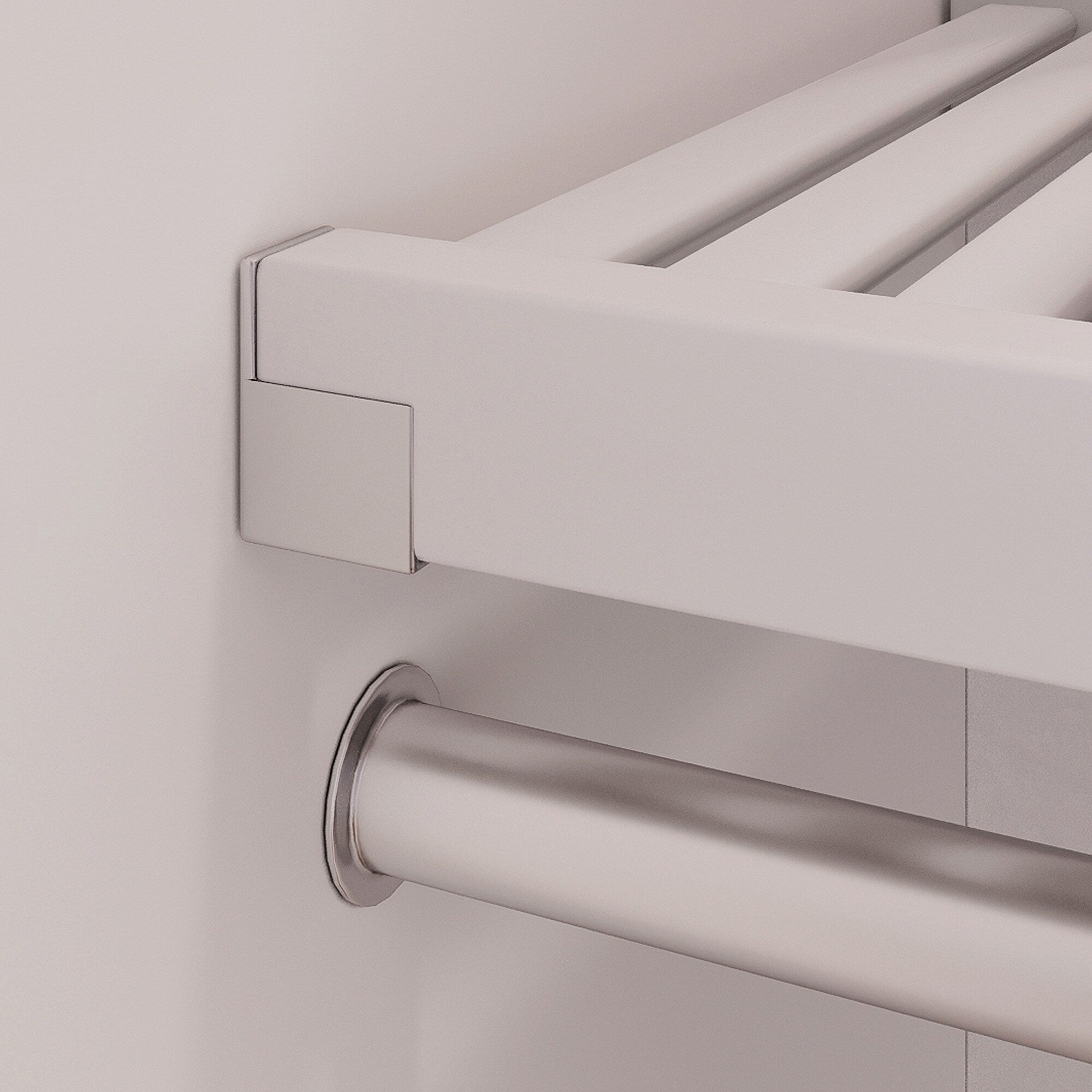 Système de placard en bois massif John Louis Home avec 3 tiroirs blanc