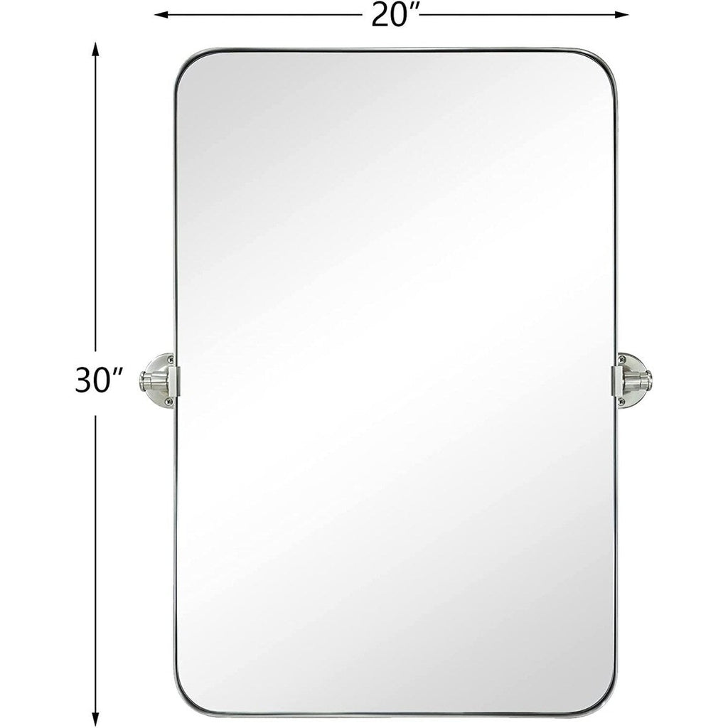 Miroir mural rectangulaire pivotant et inclinable en métal TEHOME Jonathan