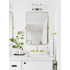 Miroir mural rectangulaire pivotant et inclinable en métal TEHOME Jonathan