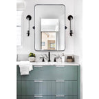 Miroir mural rectangulaire pivotant et inclinable en métal TEHOME Jonathan