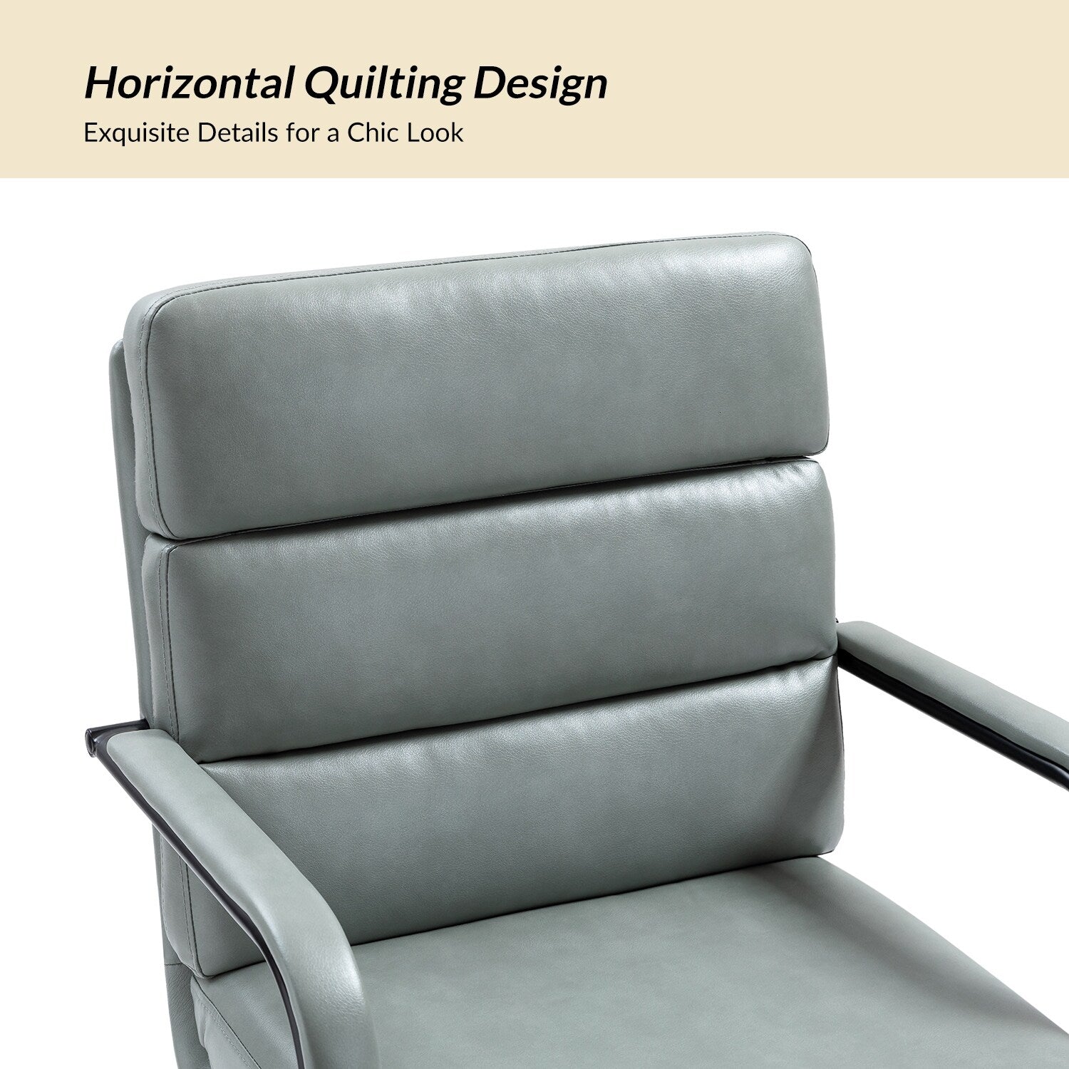 Chaise de travail moderne Joseph en similicuir avec verrouillage de l'inclinaison et inclinaison centrale par HULALA HOME