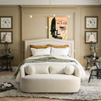 Causeuse 2 places rembourrée KINWELL Boucle avec oreillers