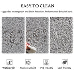 Causeuse 2 places rembourrée KINWELL Boucle avec oreillers