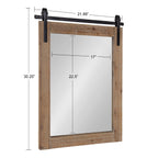 Miroir mural rectangulaire rustique Kate et Laurel Cates