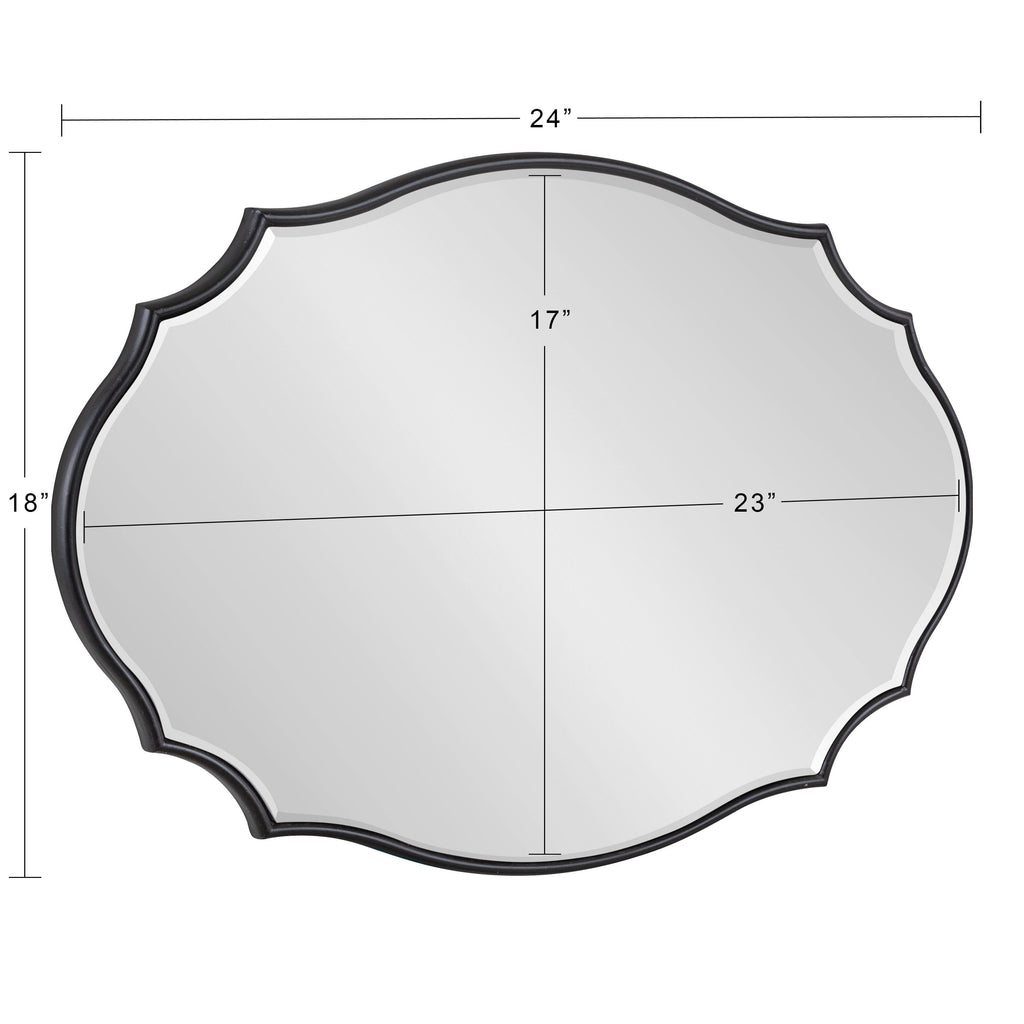 Miroir mural ovale festonné Kate et Laurel Leanna