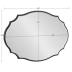 Miroir mural ovale festonné Kate et Laurel Leanna