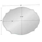 Miroir mural ovale festonné Kate et Laurel Leanna