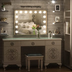 Miroir de maquillage Hollywood Keonjinn à LED avec 15/18 lumières LED