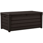 Banc de rangement Keter Brightwood en résine résistante aux intempéries, 120 gal, marron - 40