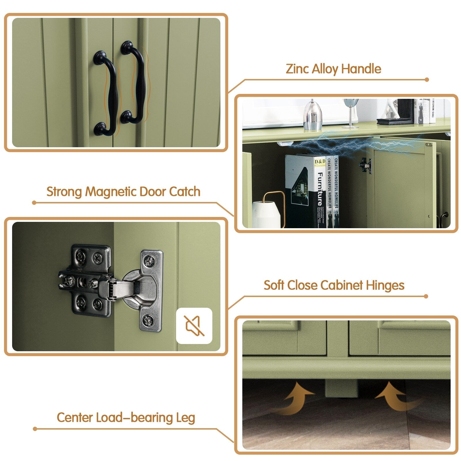 Buffet de cuisine, meuble bar à café, meuble de rangement d'appoint