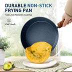 Batterie de cuisine antiadhésive, ensemble de 12 casseroles et poêles en granit