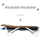 Chaise longue inclinable et réglable Kozyard Alan, pieds entièrement plats en aluminium et résine polypropylène