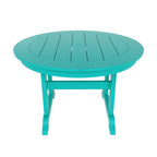 Ensemble de salle à manger d'extérieur Polytrends Laguna en PEHD, toutes saisons, avec table ronde et fauteuils (5 pièces)