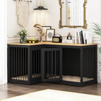 Cage d'angle pour 2 chiens, grande taille, en forme de L, 58,7 x 41,1 cm