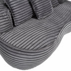 Canapé confortable et durable, fauteuil poire à dossier haut pour adultes et enfants - 2 places
