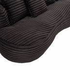 Canapé confortable et durable, fauteuil poire à dossier haut pour adultes et enfants - 2 places