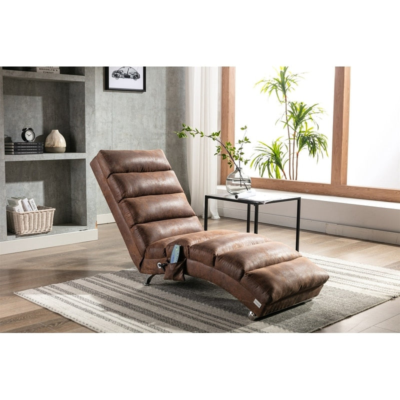 Fauteuil de massage inclinable en lin Intérieur avec télécommande, fauteuil de massage électrique ergonomique, 5 modes