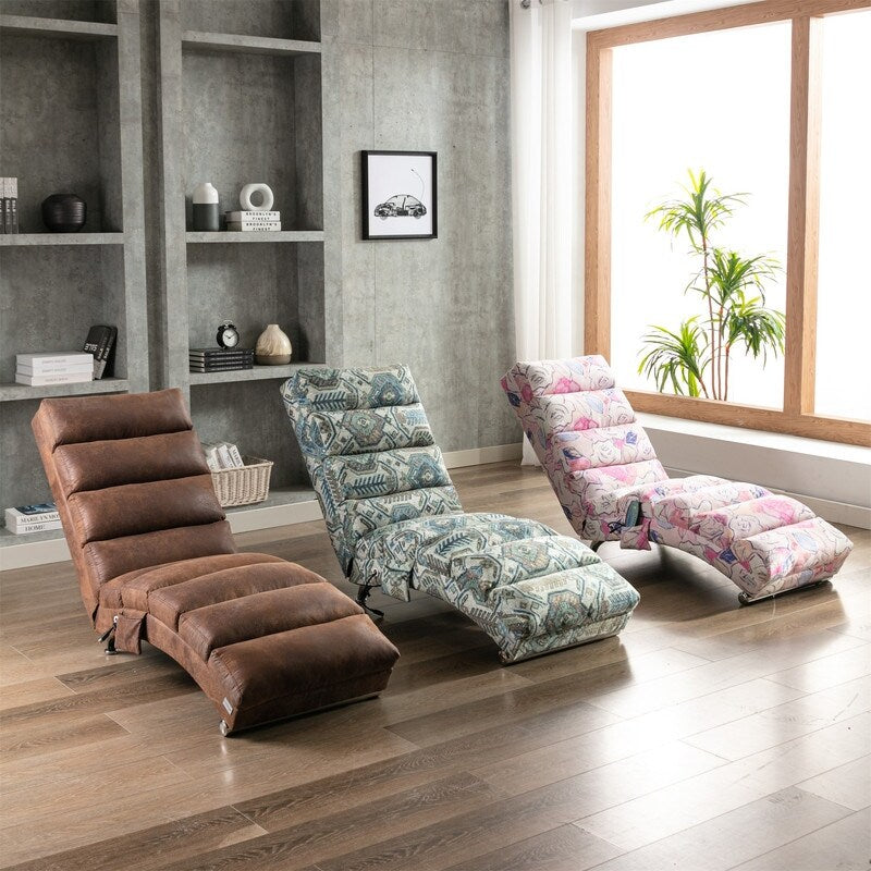 Fauteuil de massage inclinable en lin Intérieur avec télécommande, fauteuil de massage électrique ergonomique, 5 modes