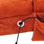 Fauteuil de massage inclinable en lin Intérieur avec télécommande, fauteuil de massage électrique ergonomique, 5 modes