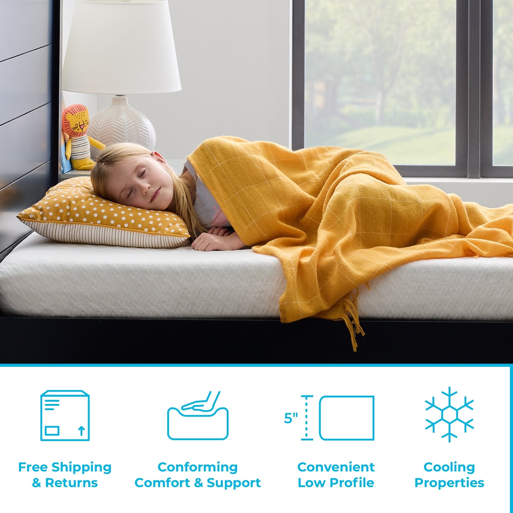 Matelas en mousse à mémoire de forme ActiveRelief Gel Linenspa Essentials de 5 pouces