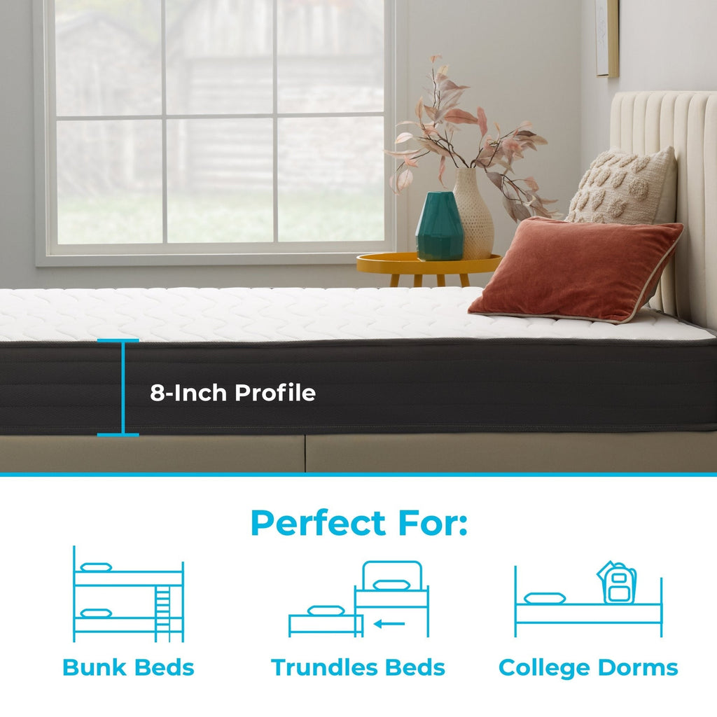 Matelas hybride ferme en mousse à mémoire de forme Linenspa de 20 cm