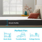 Matelas hybride ferme en mousse à mémoire de forme Linenspa de 20 cm