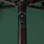 Parasol de patio Lopes de 9 pieds avec base en finition bronze et support de poids inclus