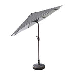 Parasol de patio Lopes de 9 pieds avec base en finition bronze et support de poids inclus