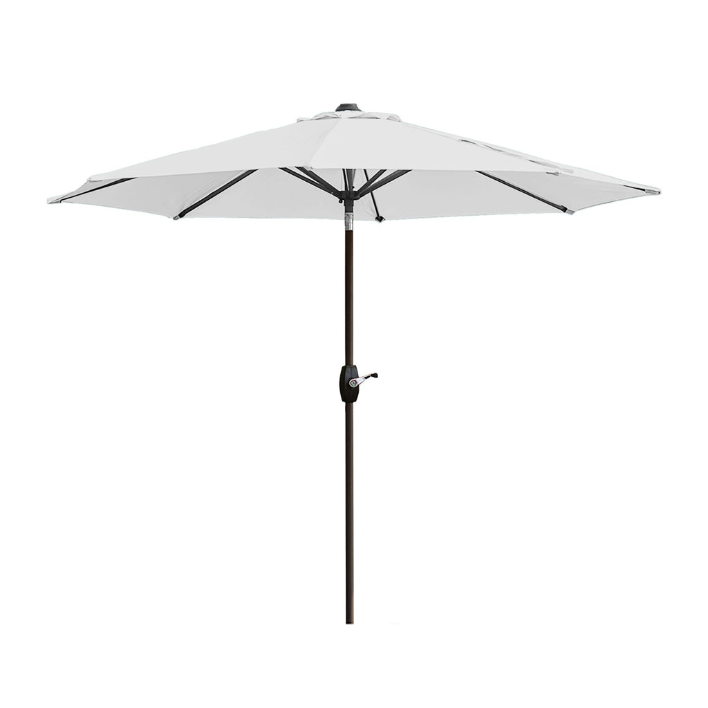 Parasol de patio Lopes de 9 pieds avec base en finition bronze et support de poids inclus