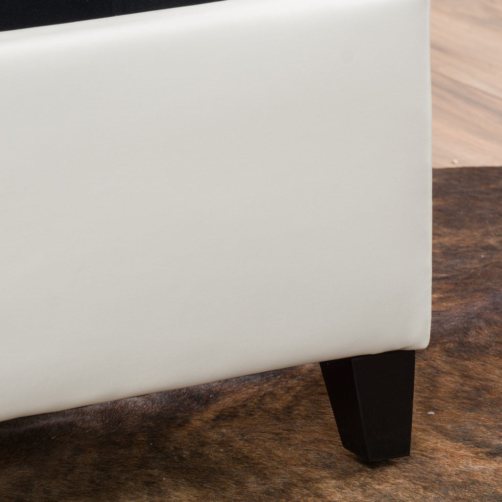 Banc de rangement en similicuir Lucinda par Christopher Knight Home - 51,25 L x 17,50 l x 16,25 H