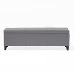 Banc de rangement en similicuir Lucinda par Christopher Knight Home - 51,25 L x 17,50 l x 16,25 H