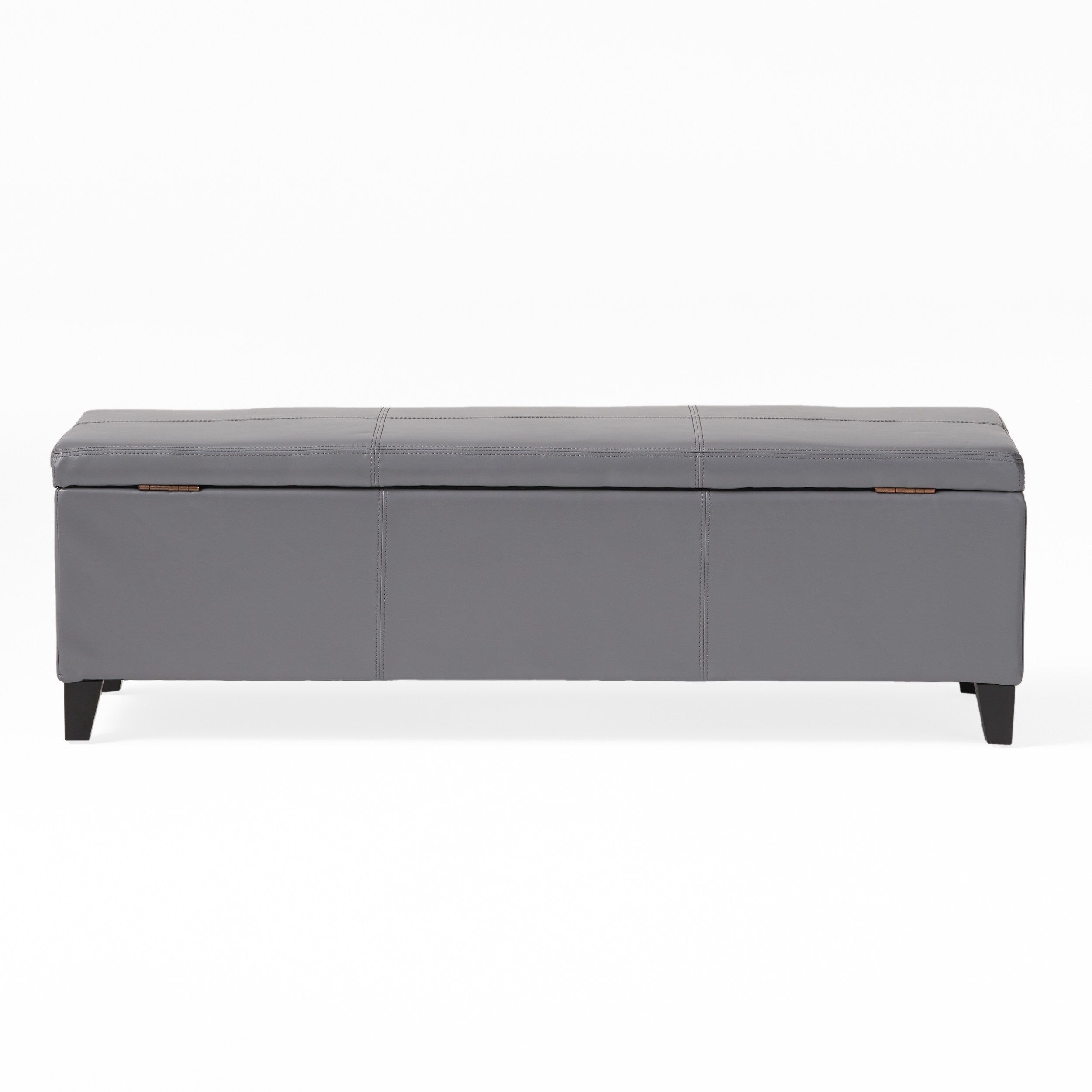 Banc de rangement en similicuir Lucinda par Christopher Knight Home - 51,25 L x 17,50 l x 16,25 H