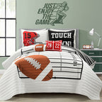 Couette surdimensionnée réversible pour enfants Lush Decor à motif de football américain