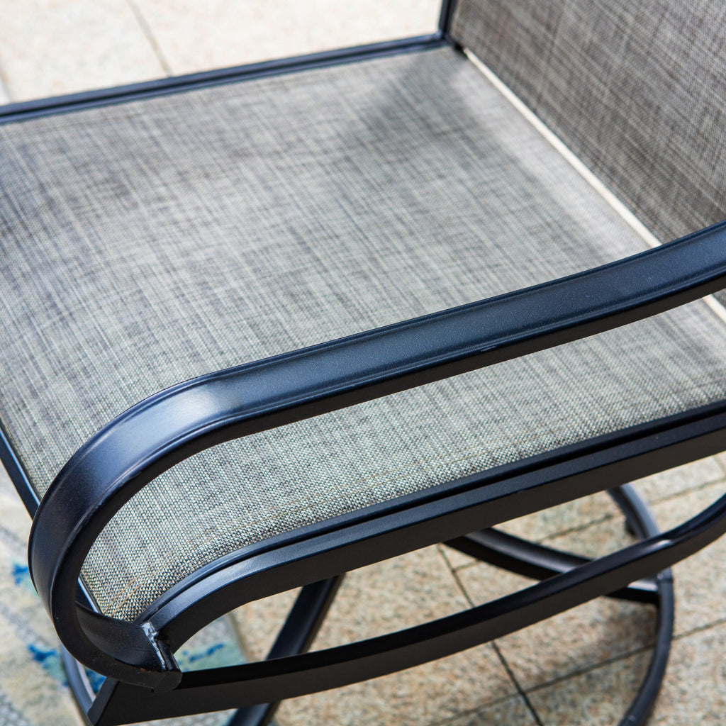 Ensemble de salle à manger de patio 8 pièces MAISON ARTS avec parasol de patio de 13 pieds