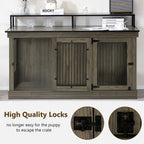 Meuble TV pour cage à chien Mcombo, grand format, niche en bois avec doubles portes, modèle 1861