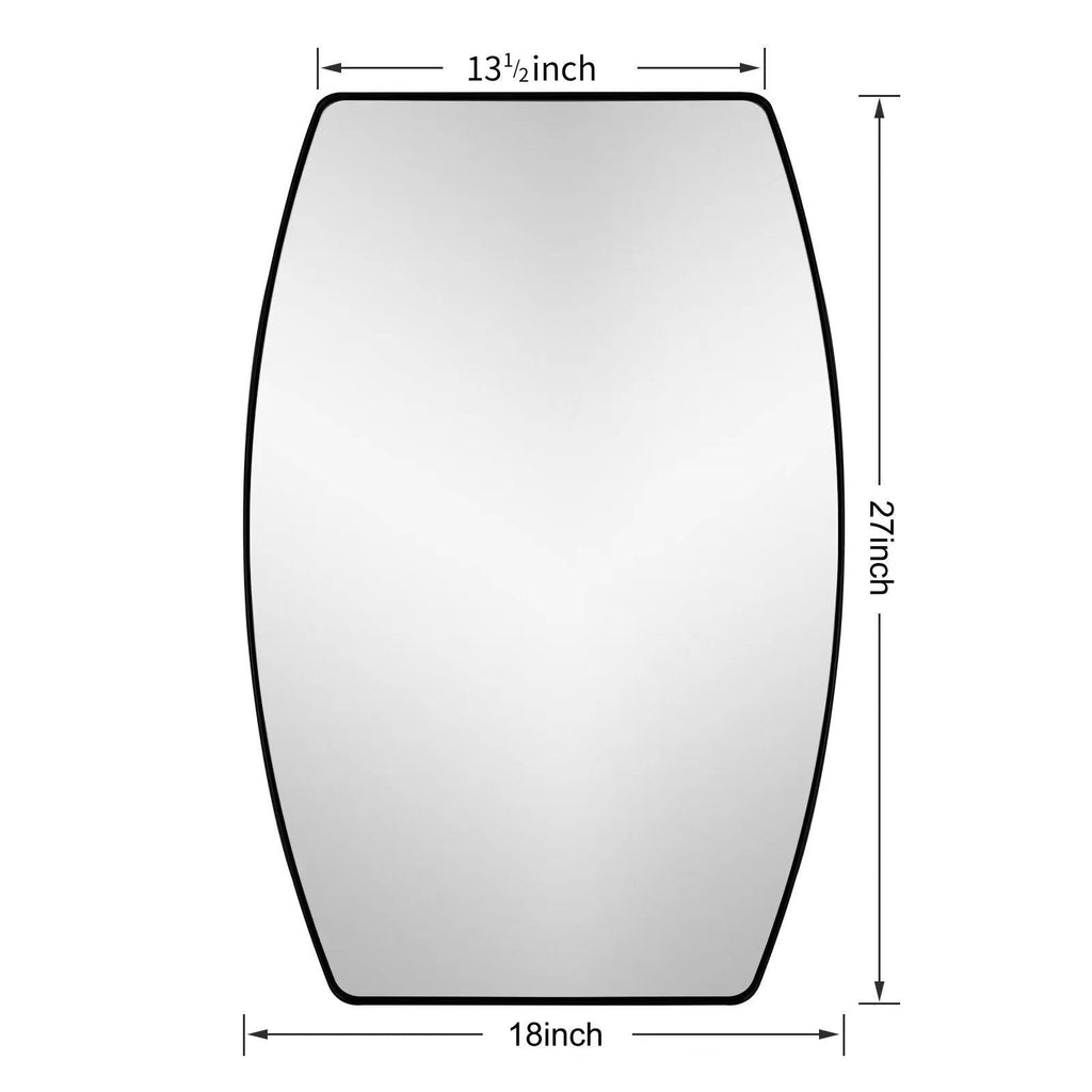 Miroir mural oblong en métal MacLuu