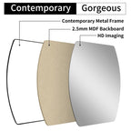 Miroir mural oblong en métal MacLuu